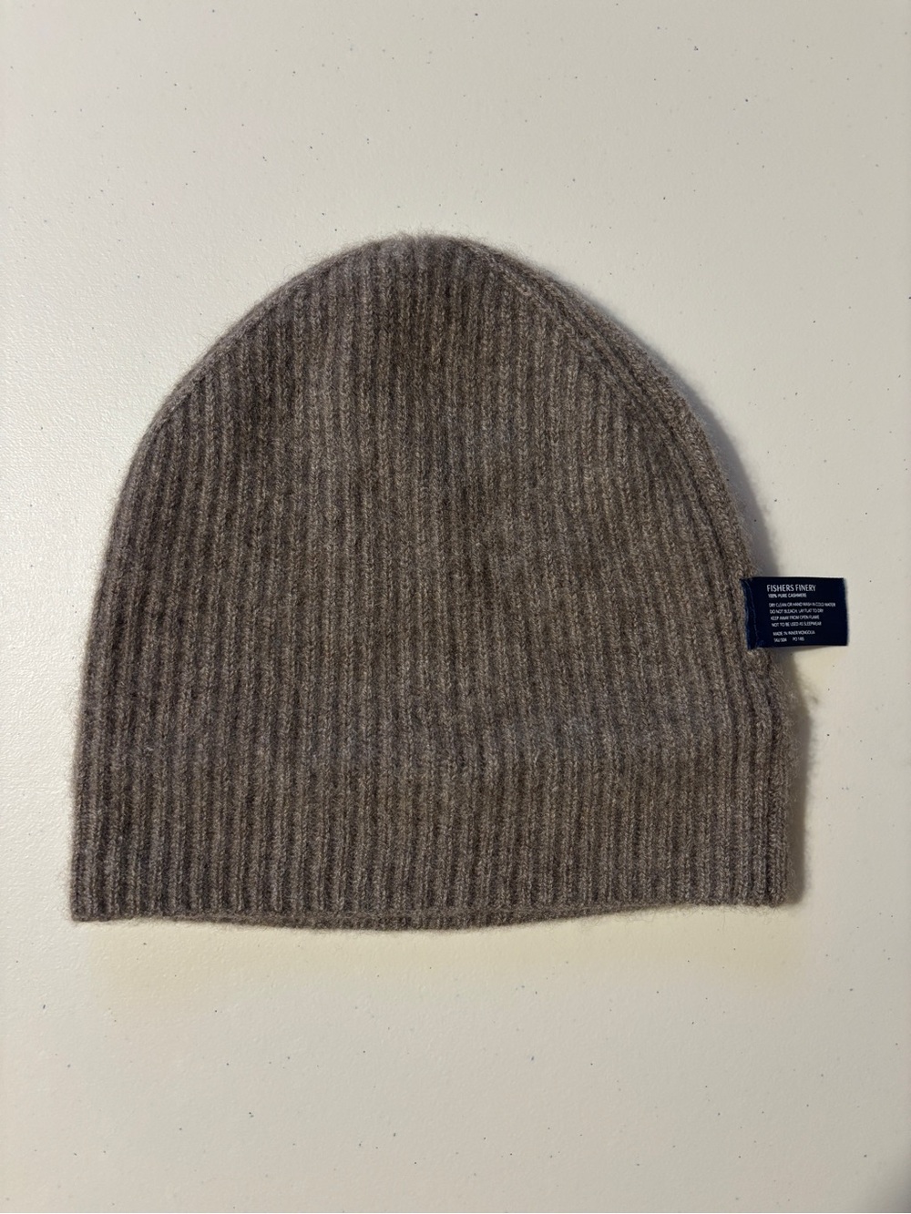 Androgynous Cashmere Beanie Fisherman Ribbed Medium Weight Elevated Basic Soft - Picture 2 of 7